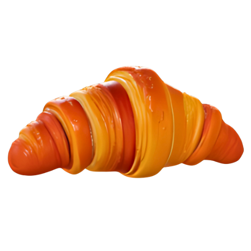 Glazed Croissant Pastry 3D model