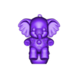 elephant.stl Причудливый брелок в виде слона - брелок с 3D-печатью