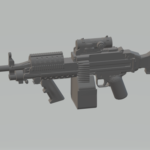 🔫 Ametralladora MK48 para minifiguras・Archivo STL para ・Cults