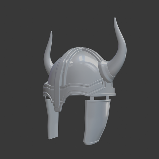 Horned Helmet 3D Model – Viking / Fantasy Armor - 3D model önizlemesi