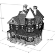 Dims-2.png N-Scale House 'The Bridgeport' 1:160 Scale STL Files