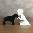WhatsApp-Image-2022-12-22-at-15.39.08.jpeg Girl and her Rottweiler (afro hair) for 3D printer or laser cut