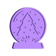 HCH000011CCBL - SNOWGLOBE TREE STAMP.stl Snowglobe - 3 Cookie Cutters with stamp and embosser