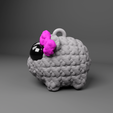 03.png Crocheted Sad Hamster Keychain (Amigurumi)