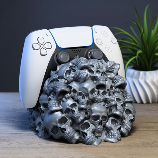 skulls Ps5 controller stand, alot of skulls head ps5controller holder, skull mountain ps5 controller Stand, Perfect Gamer Gift, a302 (1)