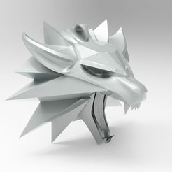 keyshot-cover.jpg Witcher 3 Wild Hunt Wolf School Medallion 3D Printable Model