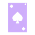 spade.stl DECK OF CARDS KEYCHAIN