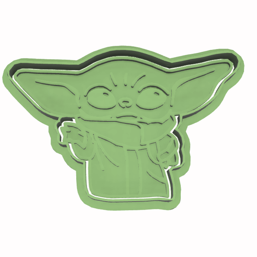 Cookie Cutter Grogu baby yoda 3D model