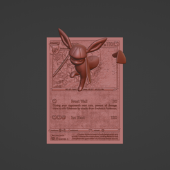 Glaceon_01a.png 3D file POKEMON GLACEON 4D CARD CUSTOM・3D print object to download