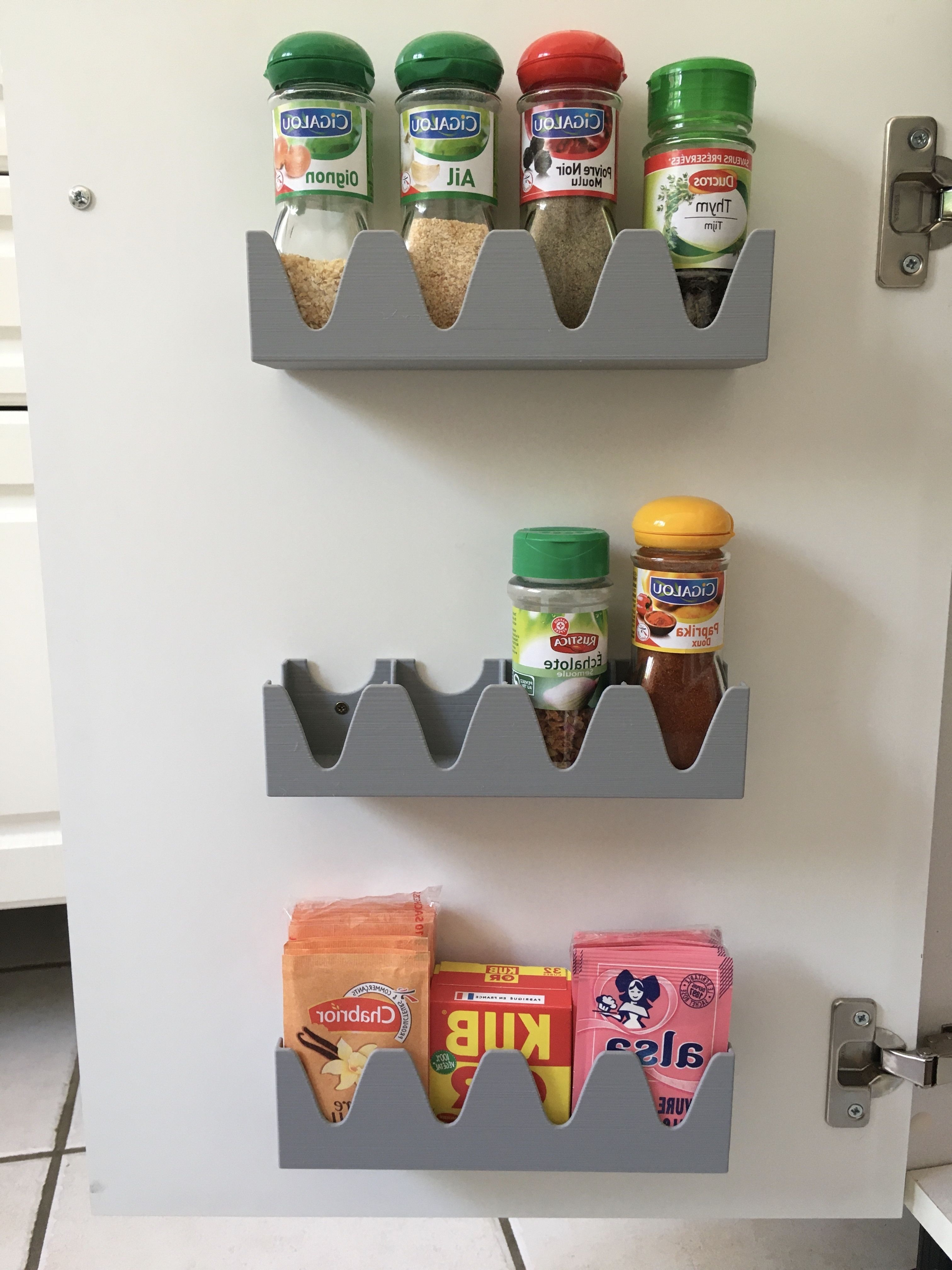 Download free STL file Spice rack for a cupboard • 3D printer design ...