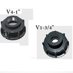 bouchons presentation.png STL file 1000L TANK PLUG 3/4 and 1" INCH OUTLET・3D printable model to download