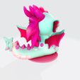 002.jpg Cute Pink Dragon 3D print model