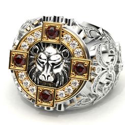 Lion-ring-3.jpg Fichier STL Bague du lion・Plan pour impression 3D à télécharger