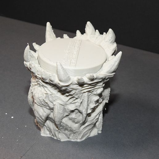 WOTR_dicecup_proto_02.jpg Download free STL file War Of The Ravaged - Dice Cup/Shaker • 3D printable template, LSMiniatures