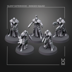 CultsDesign-10.png 3D file Silent Sisterhood ranged squad (pre-supported)・3D printing idea to download