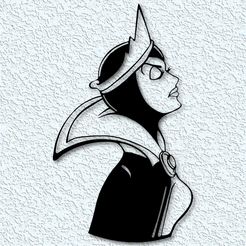 project_20230730_1154536-01.png Fichier STL Art mural Blanche-Neige Reine du Mal Décoration murale Disney 2d art・Modèle à télécharger et à imprimer en 3D