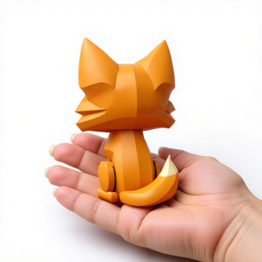 3.png Foxy | Low Poly Multicolore