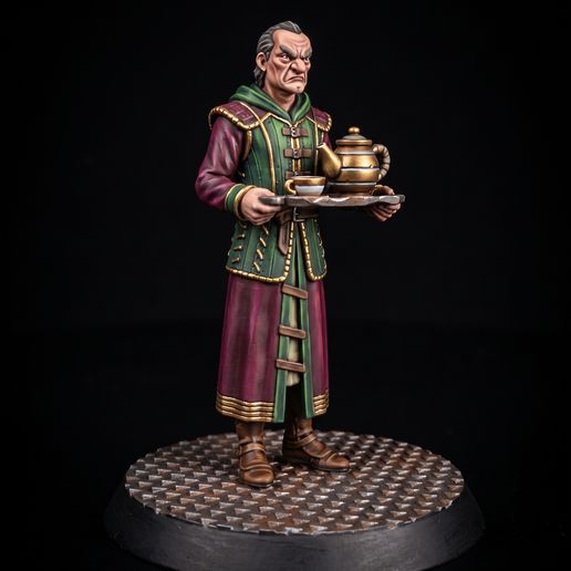 NPC Butler – Fantasy Miniatures (32mm STL for Tabletop RPG)