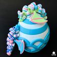 1.jpg Easter Egg Dragon & Egg | Flexi | Print In Place