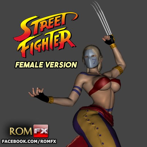 Street Fighter Vega Female Version - Printable - 3D model önizlemesi