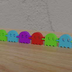 Coloured-Pacman.png Articulated Pacman With Ghosts