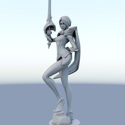 fiora-3D-Print-Model-from-League-of-Legends-8.jpg OBJ file fiora 3D Print Model from League of Legends・3D printing template to download, RINA