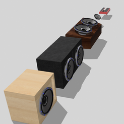 sub-whole-set.png Fichier STL Boîtier de haut-parleur et amplificateur pour modèle réduit de voiture/camion・Design pour impression 3D à télécharger