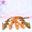 GIANT-ARTICULATED-DRAGON-4.jpg 3D file Giant Articulated Dragon with 3 Heads FLEXI WIGGLE PET Chunky DRAGON・3D printable model to download