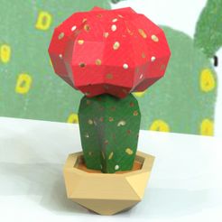 Beste 3D-Drucker-Dateien Pappmach Kaktus4 kostenlose Modelle zum  HerunterladenCults