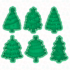 main.png Set de 6 cortapastas de árbol de Navidad