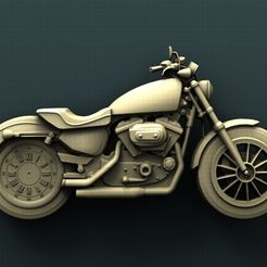 2010. Wall Clock.jpg Fichier STL gratuit Harley Davidson Horloge murale Harley Davidson・Modèle pour impression 3D à télécharger