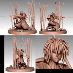 chino.jpg Бесплатный 3D файл Kenshin Himura Battosai・Дизайн для загрузки и 3D-печати, 3DArt