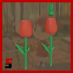 cults3D-12.jpg STL file Animal Crossing Tulip Wand Replica Prop・Model to download and 3D print