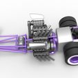 9.jpg Diecast Dragster old school à moteur avant avec 2 V8 Echelle 1:25
