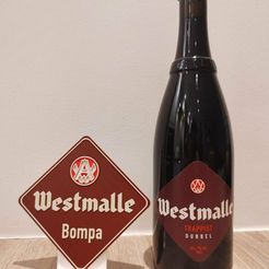 westmalle.jpg STL file Beer coaster - Westmalle・3D printing design to download