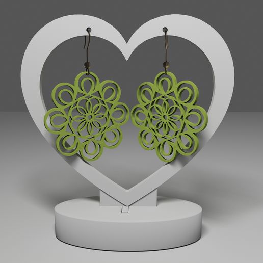 Mandala earrings 110 3D model