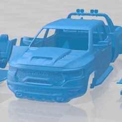 Ram-1500-TRX-2021-Cristales-Separados-1.jpg 3D-Datei Ram 1500 TRX 2021 Auto zum Ausdrucken・Modell für 3D-Drucker zum Herunterladen