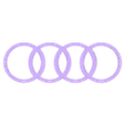 Capot blanc.stl Illuminated Audi logo