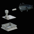 coalfish-open-mouth-statue-box-42.png COALFISH / POLLACHIUS VIRENS trophy with storage space for 3d printing