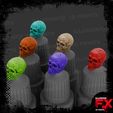 Skull-head111.jpg SKULL HEAD - VALLEJO NEW XPRESS COLOUR COLOR TRANSLUCENT BOTTLE SWATCH MICRO CAP - 18ML