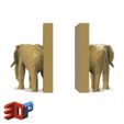 Elephants desktop Bookends_3.jpg Elephant desktop bookends 1