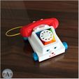 CHATTER001.jpg Fichier STL MINI JOUETS RETRO - Téléphone à bavardage (avec yeux mobiles !)・Idée pour impression 3D à télécharger