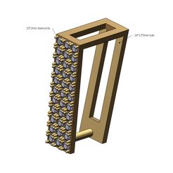 Large-iced-diamond-bail-00.jpg STL file Iced rectangular open bail 3D print model・3D printer design to download