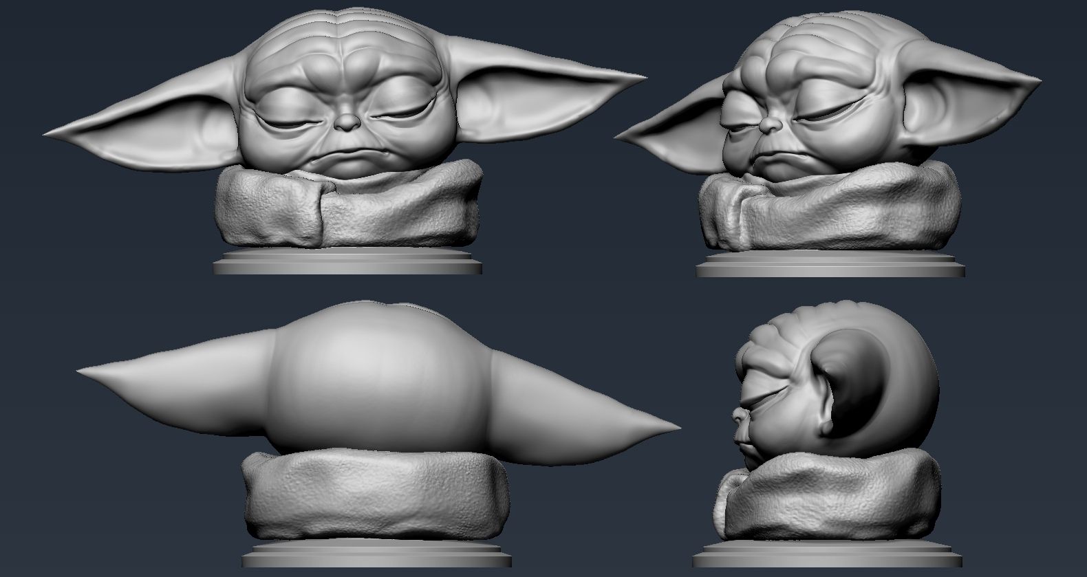 Free OBJ file Yoda Sleep・3D printable model to download • Cults