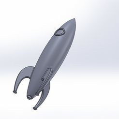 Retro_Rocket_Angle_002.JPG Fichier STL gratuit Rétro-fusée・Modèle pour imprimante 3D à télécharger