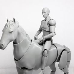 002.jpg 3D file Horse action figure・3D printer design to download