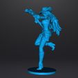 cybercowgirl8.jpg CYBER COWGIRL MODELO EM MINIATURA PARA JOGOS DE FICÇÃO CIENTÍFICA RPG DND