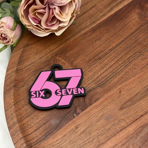 🗝️ Porta-chaves de ornamento de licença comercial Six Seven 6 7