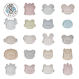Animal_ALL.png Bear - Animal Kawaii Heads (no 9) - Cookie Cutter - Fondant - Polymer Clay
