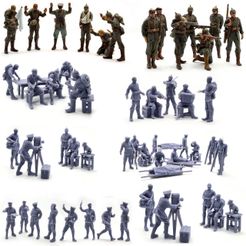 Vignette_Full_German_01.jpg WW1 German Army 59 STL- Files Pre-supported